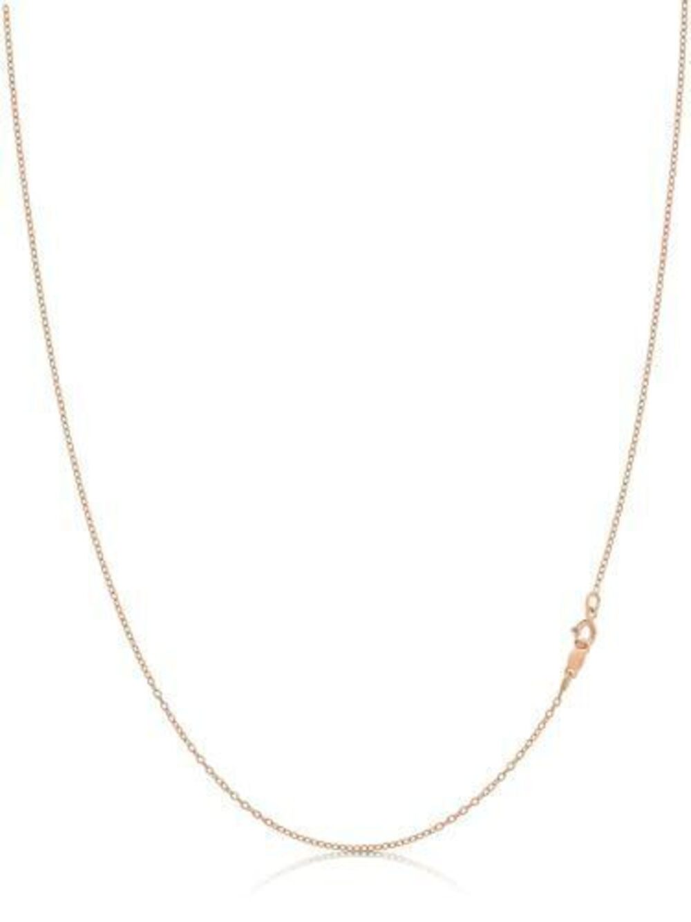 9118 1mm 925 Sterling Silver Necklace | 16-36 inch long Silver 18k Gold